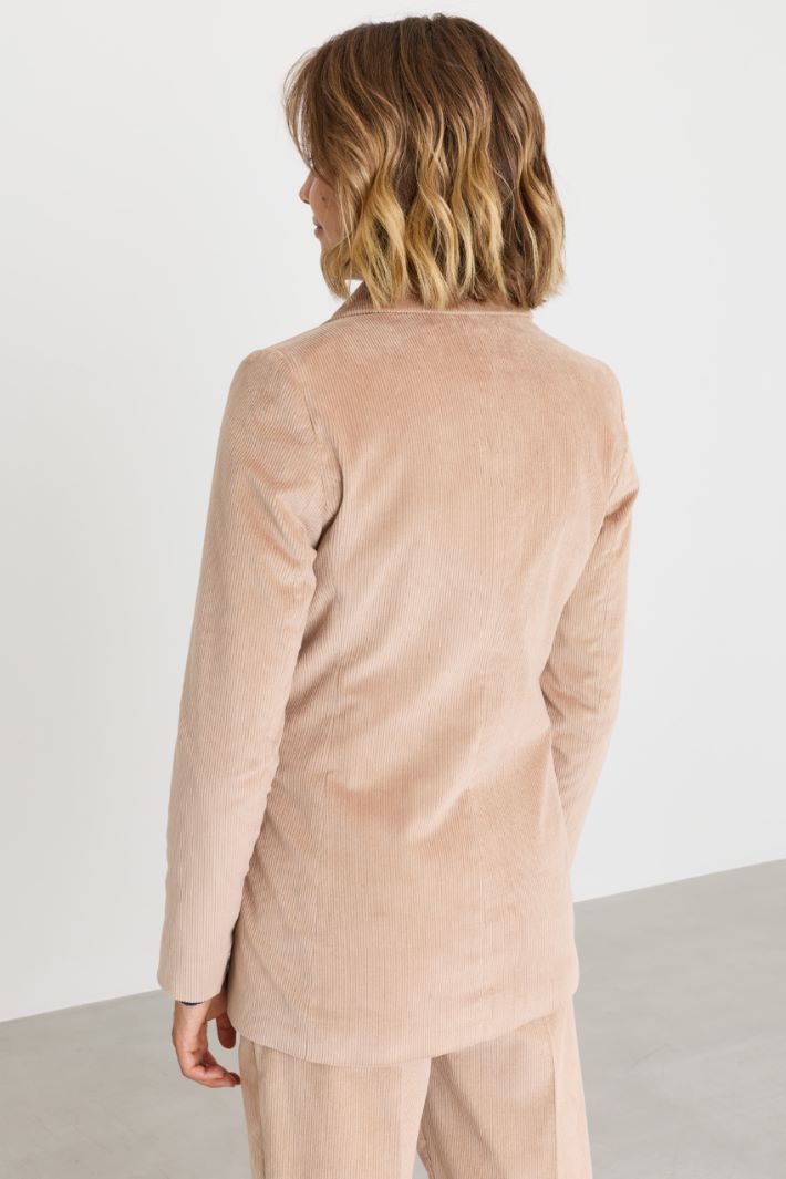 Corduroy blazer - CAMEL - Intrend - 4