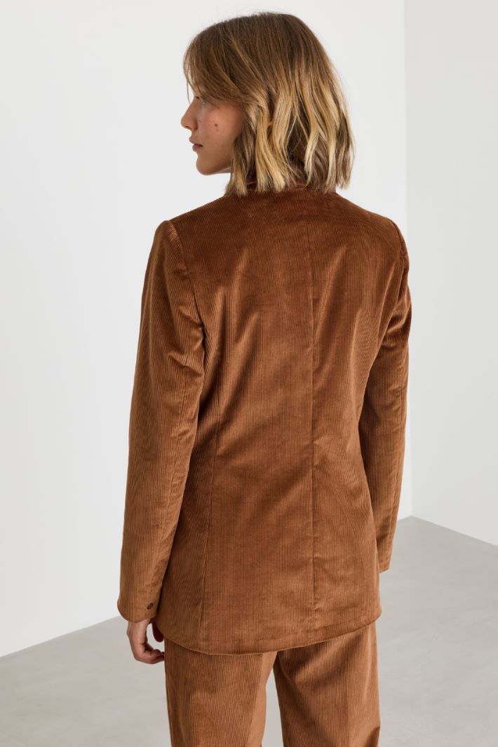 Corduroy blazer - BROWN - Intrend - 4