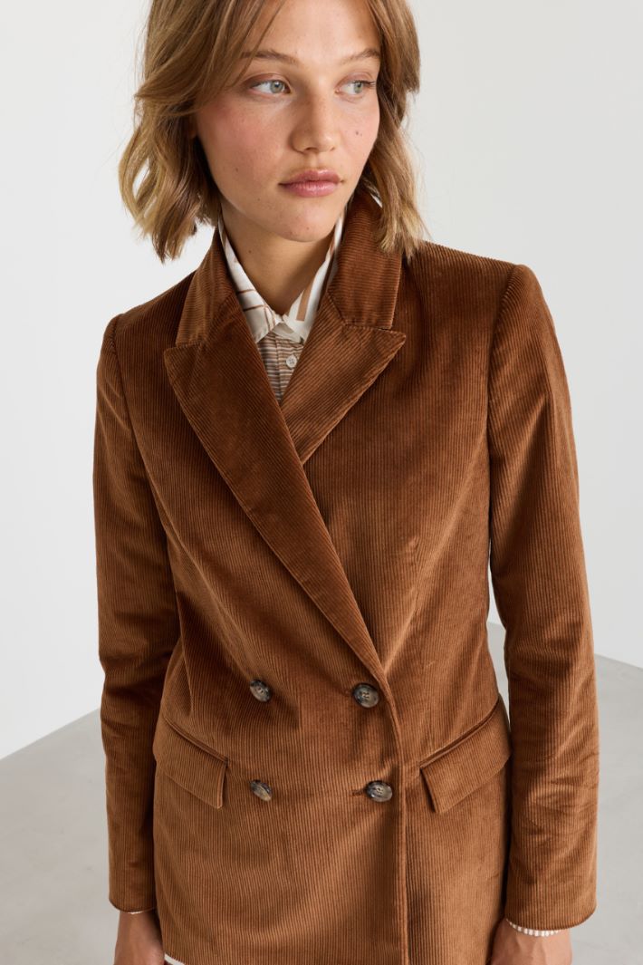 Corduroy blazer - BROWN - Intrend - 3