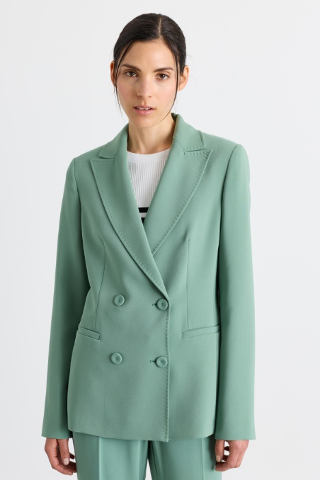 Double-breasted cady blazer - Intrend