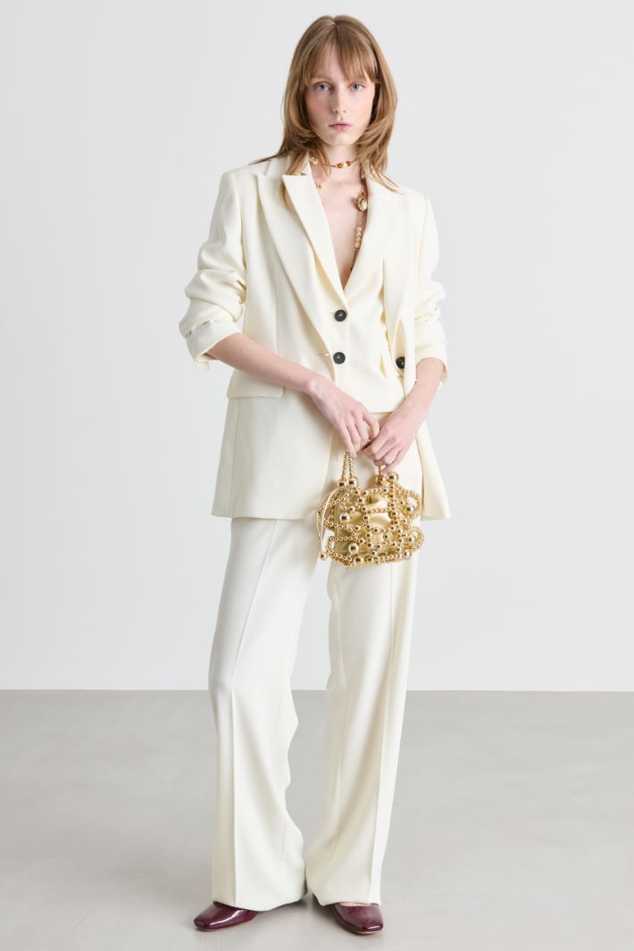 Single-button blazer - WHITE - Intrend