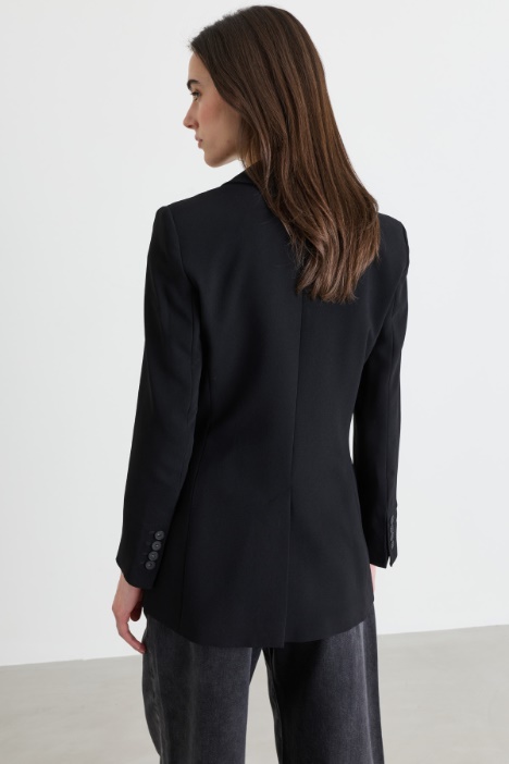 Blazer in cady con bottone singolo