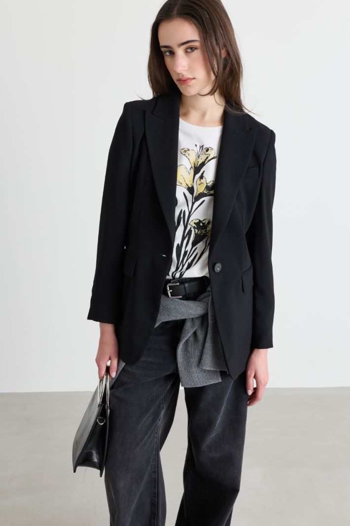 Blazer con bottone singolo - NERO - Intrend - 2