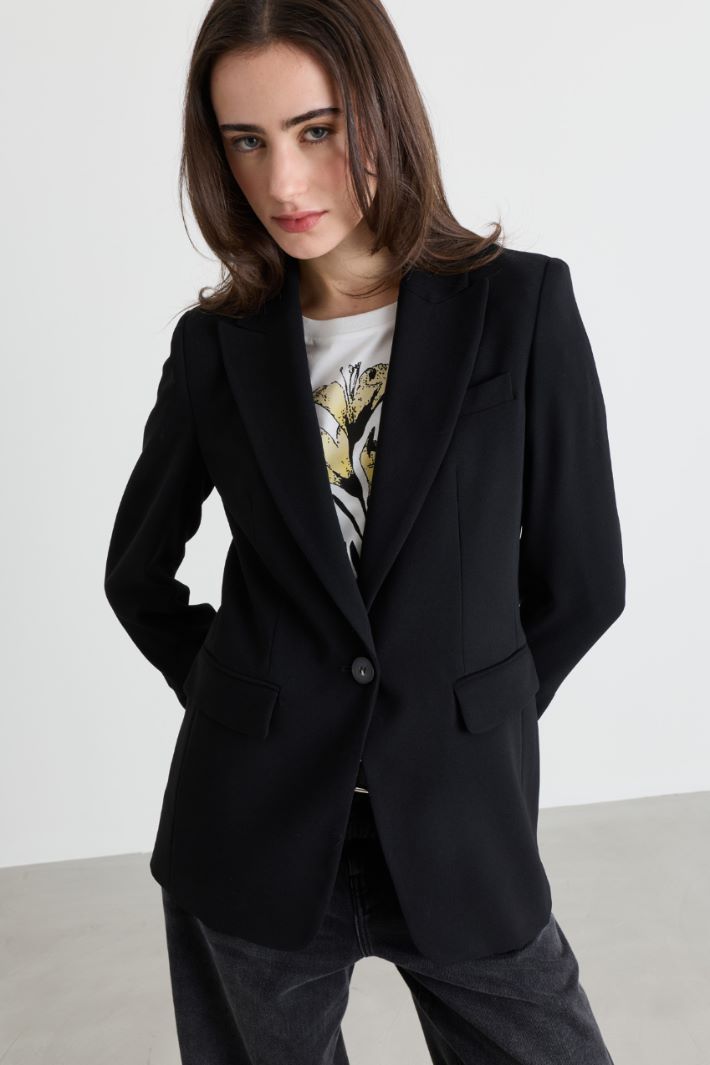 Blazer con bottone singolo - NERO - Intrend - 3