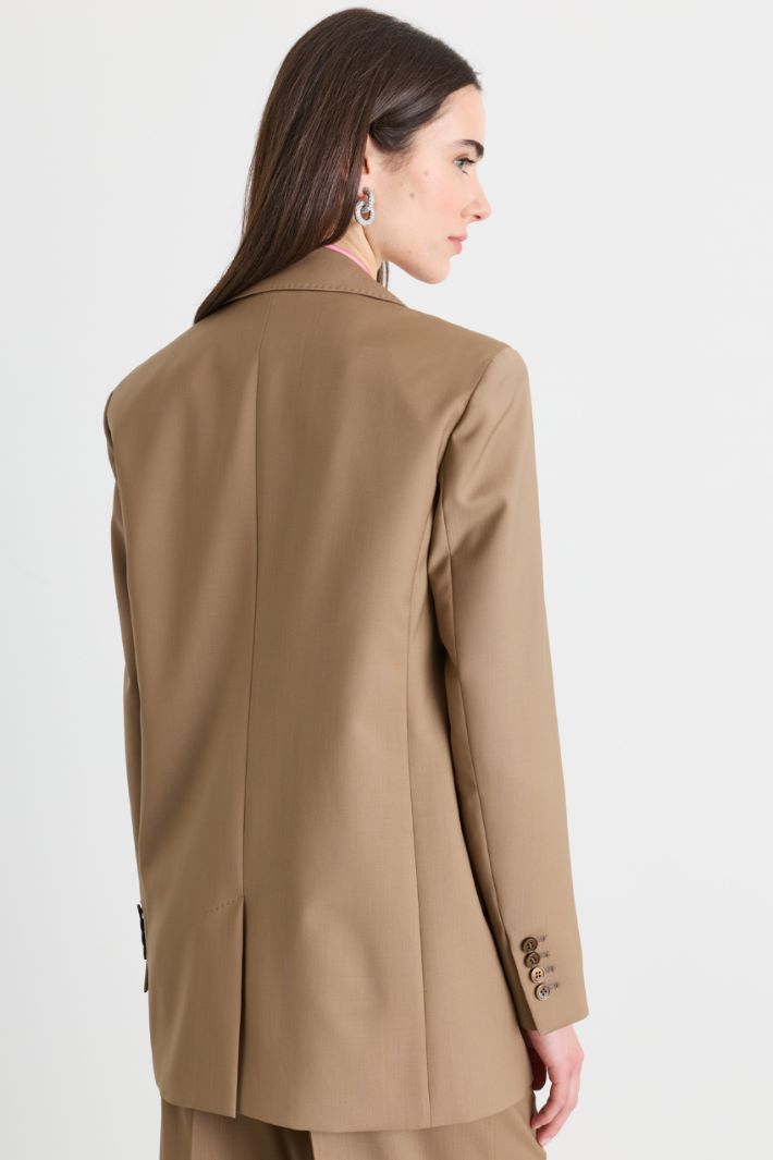 Blazer in tela con cintura - CAMMELLO - Intrend - 4