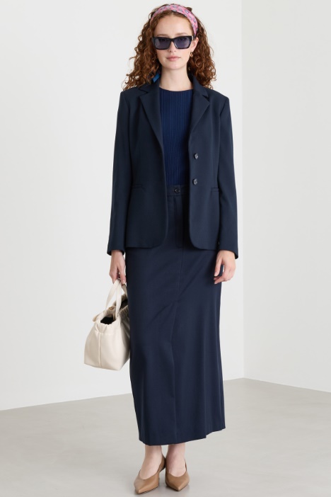 Blazer entallado de botonadura sencilla - Intrend