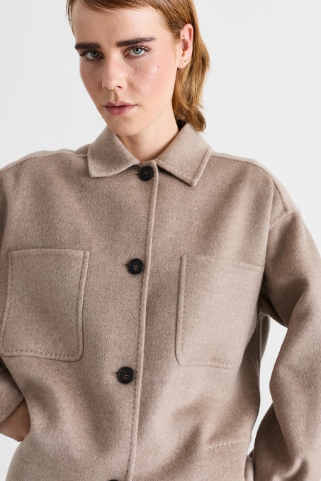 Giacca a camicia in cashmere