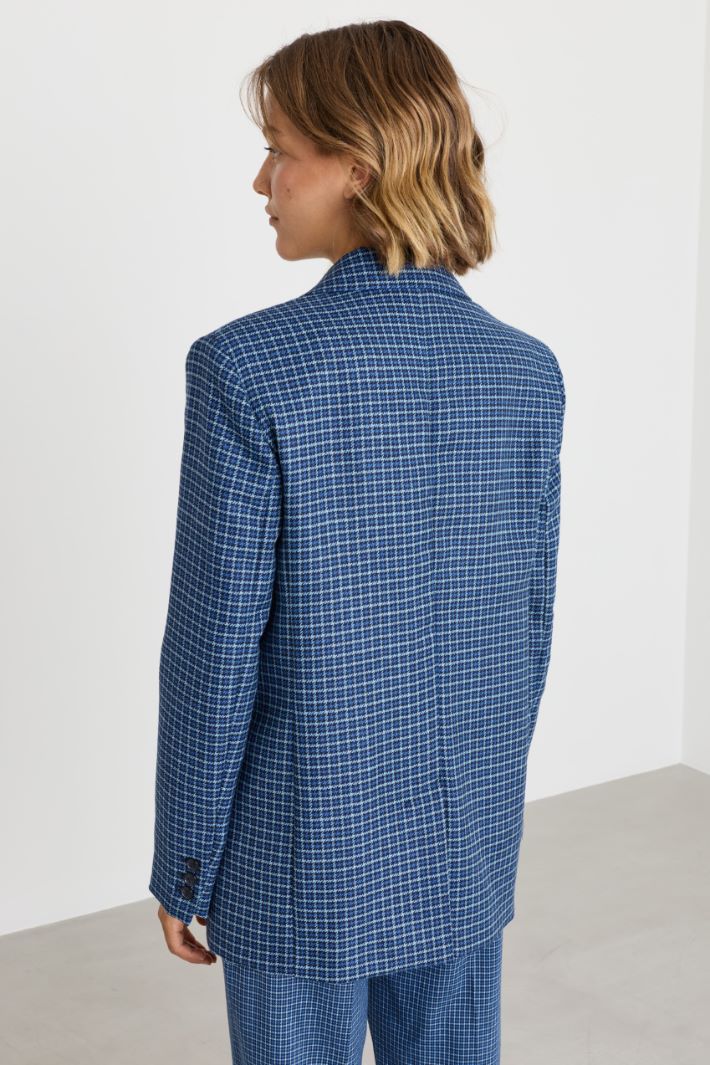 Straight-fit blazer - BLUE LIGHT BLUE - Intrend - 4