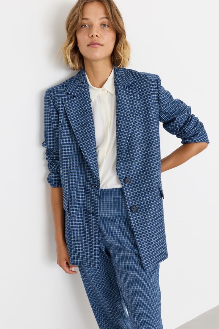 Straight-fit blazer - BLUE LIGHT BLUE - Intrend - 2
