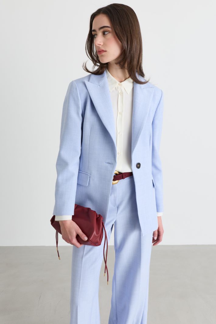 Single-Button Blazer - LIGHT BLUE - Intrend - 2