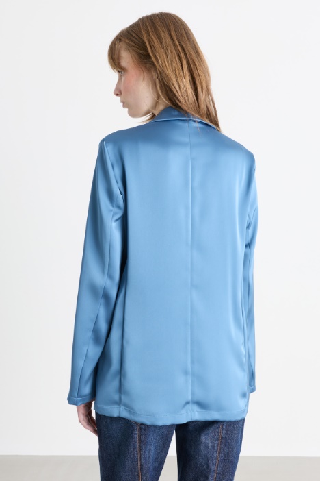 Blazer in raso fluido