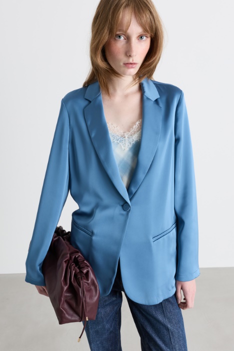 Blazer in raso fluido - Intrend