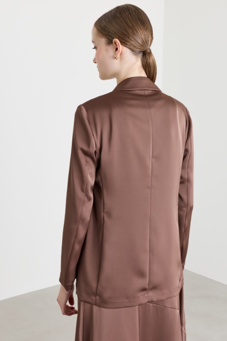 Blazer in raso fluido