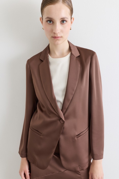 Blazer in raso fluido