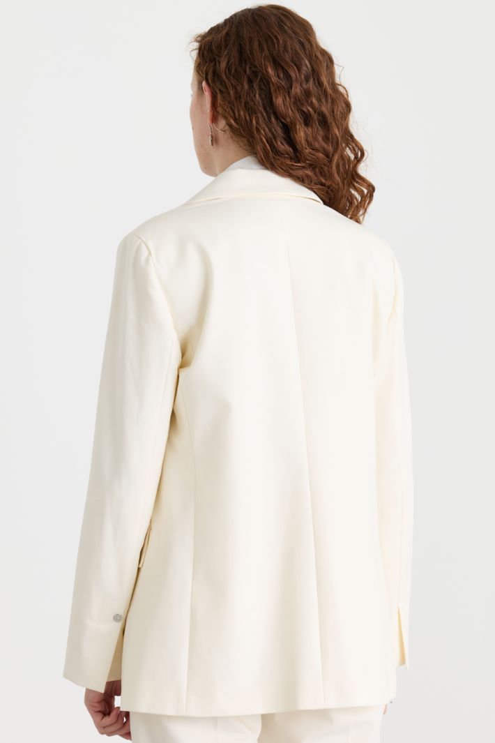 Open-front blazer - WHITE - Intrend - 4