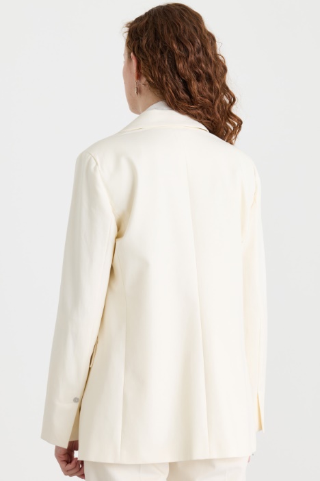 Blazer open-front in cotone double
