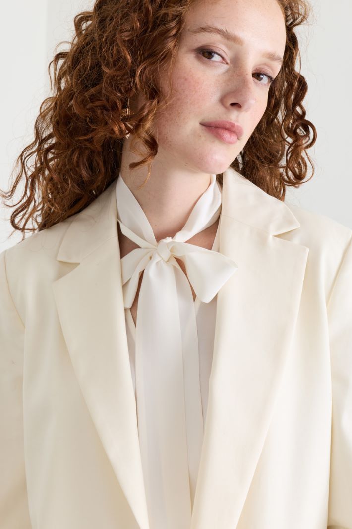 Open-front blazer - WHITE - Intrend - 3