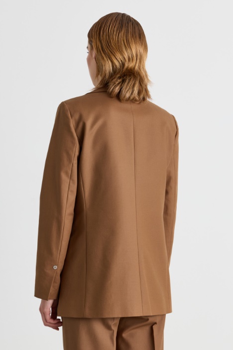 Blazer open-front in cotone double