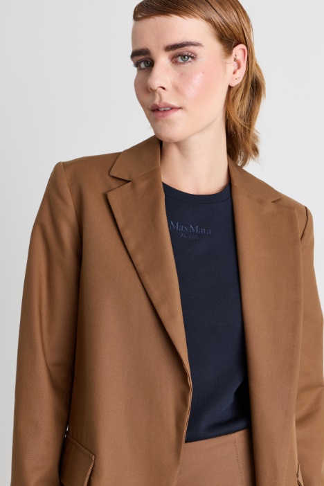 Blazer open-front in cotone double