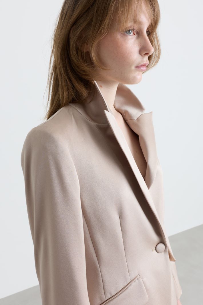 Single-button blazer - BEIGE - Intrend - 3