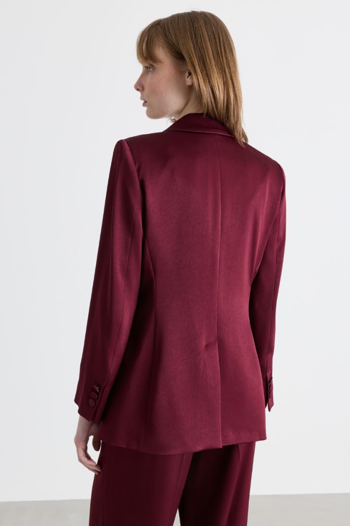 Single-button blazer - BORDEAUX - Intrend - 4