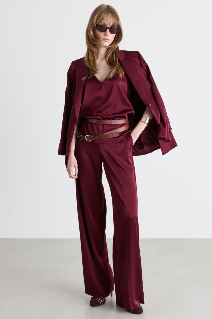 Single-button blazer - BORDEAUX - Intrend