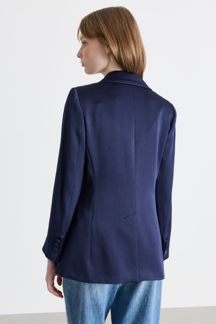 Blazer con bottone singolo - BLU - Intrend - 4