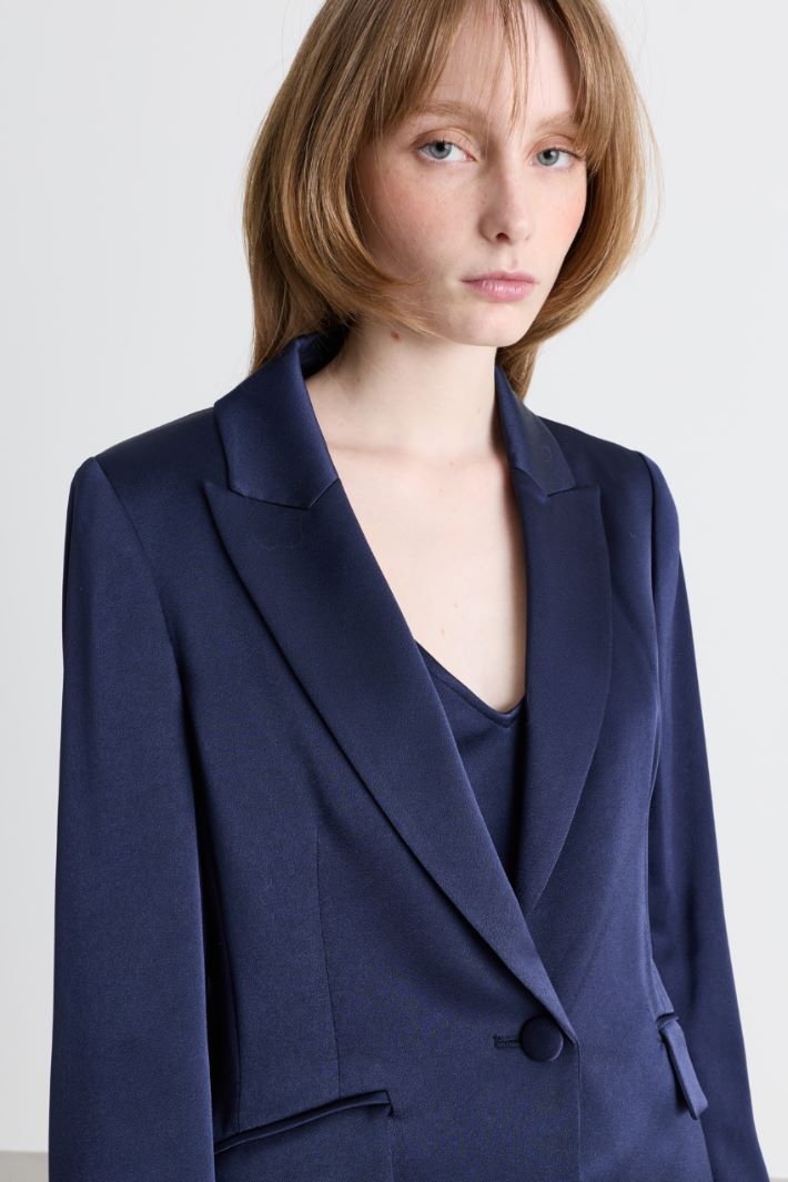 Blazer con bottone singolo - BLU - Intrend - 3