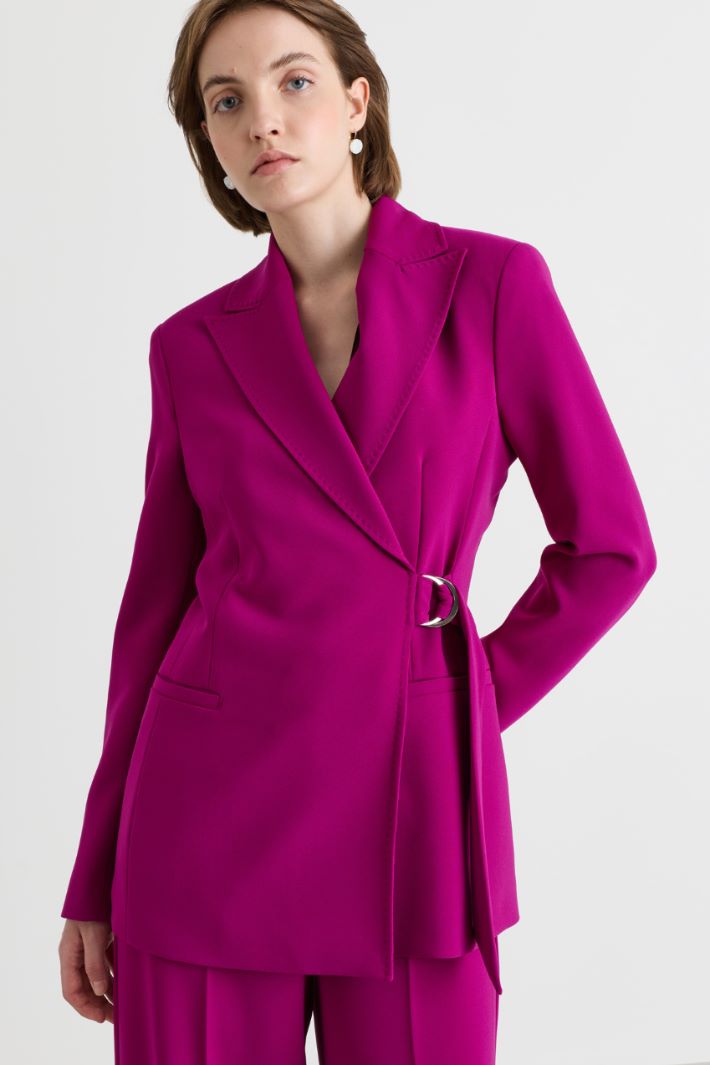 Cady wrap blazer - FUCHSIA - Intrend - 2