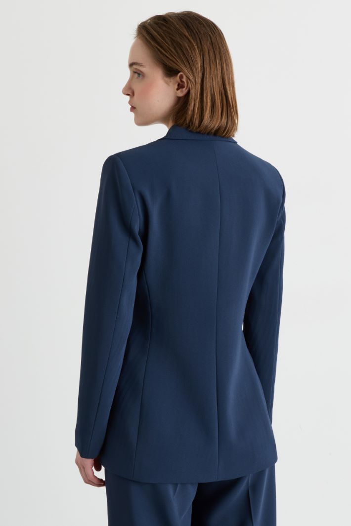 Cady wrap blazer - BLUE - Intrend - 4