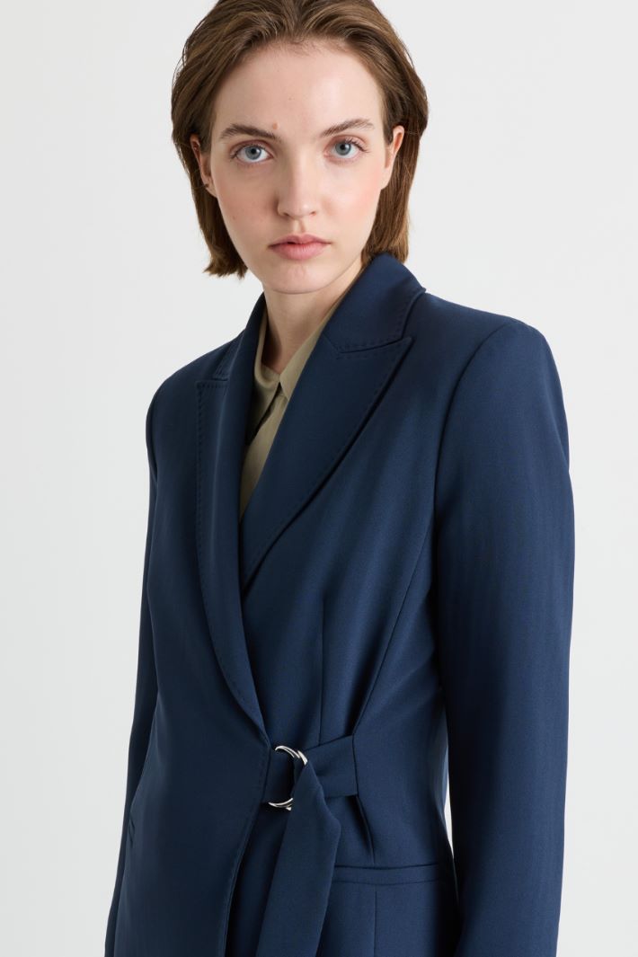 Cady wrap blazer - BLUE - Intrend - 3