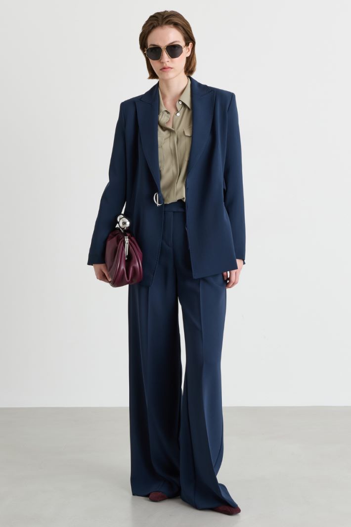Cady wrap blazer - BLUE - Intrend
