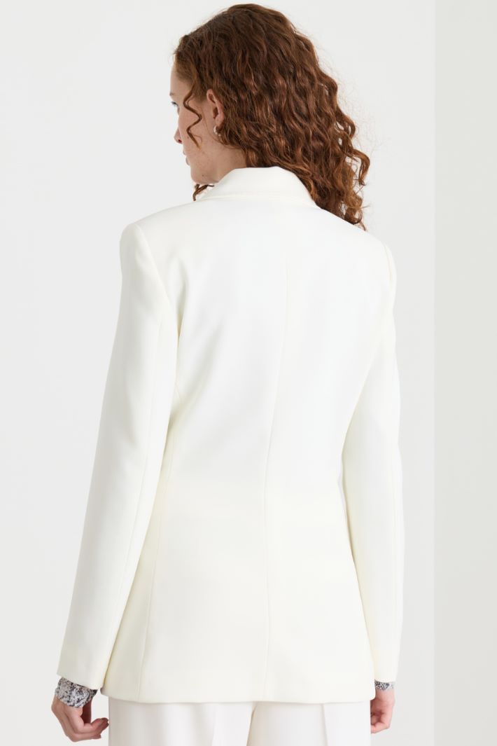 Cady wrap blazer - WHITE - Intrend - 4