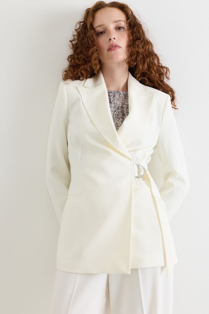 Cady wrap blazer - WHITE - Intrend - 2