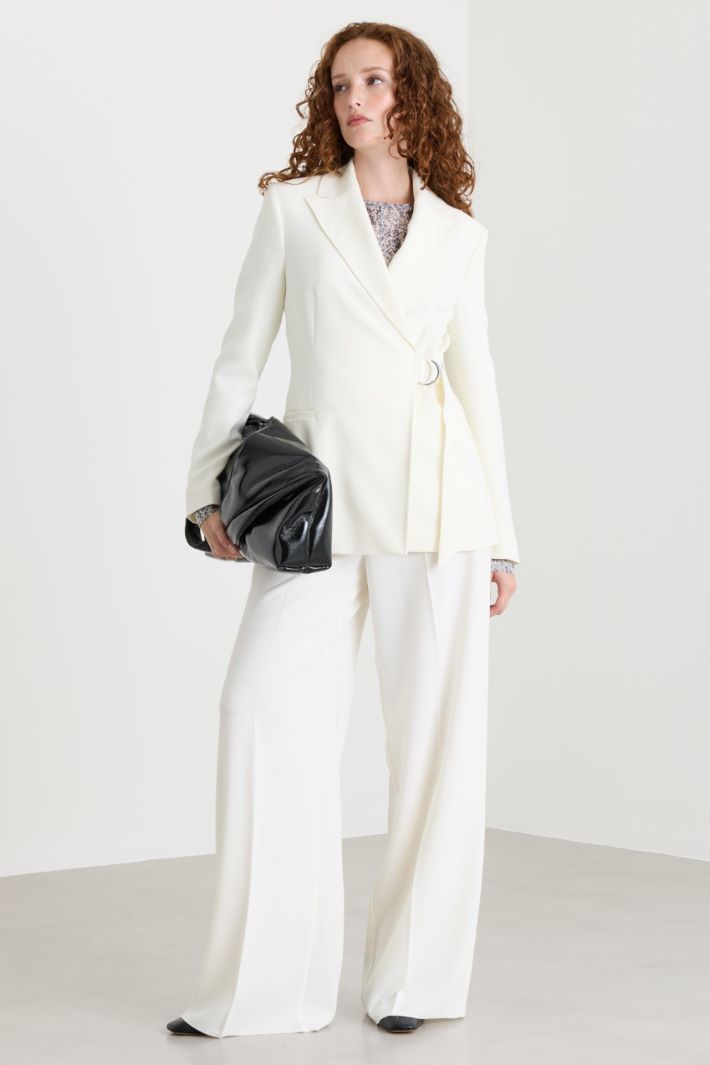 Cady wrap blazer - WHITE - Intrend