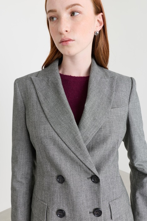 Blazer doppiopetto in twill