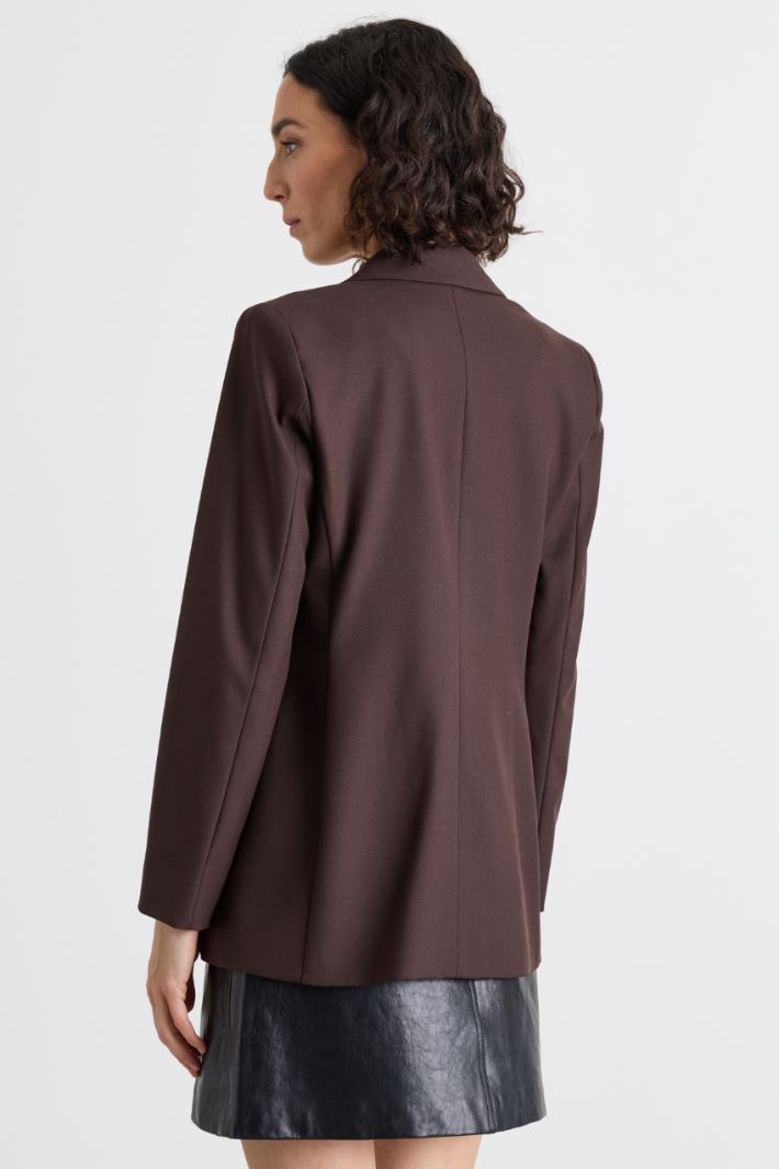 Blazer in twill stretch - MARRONE - Intrend - 4