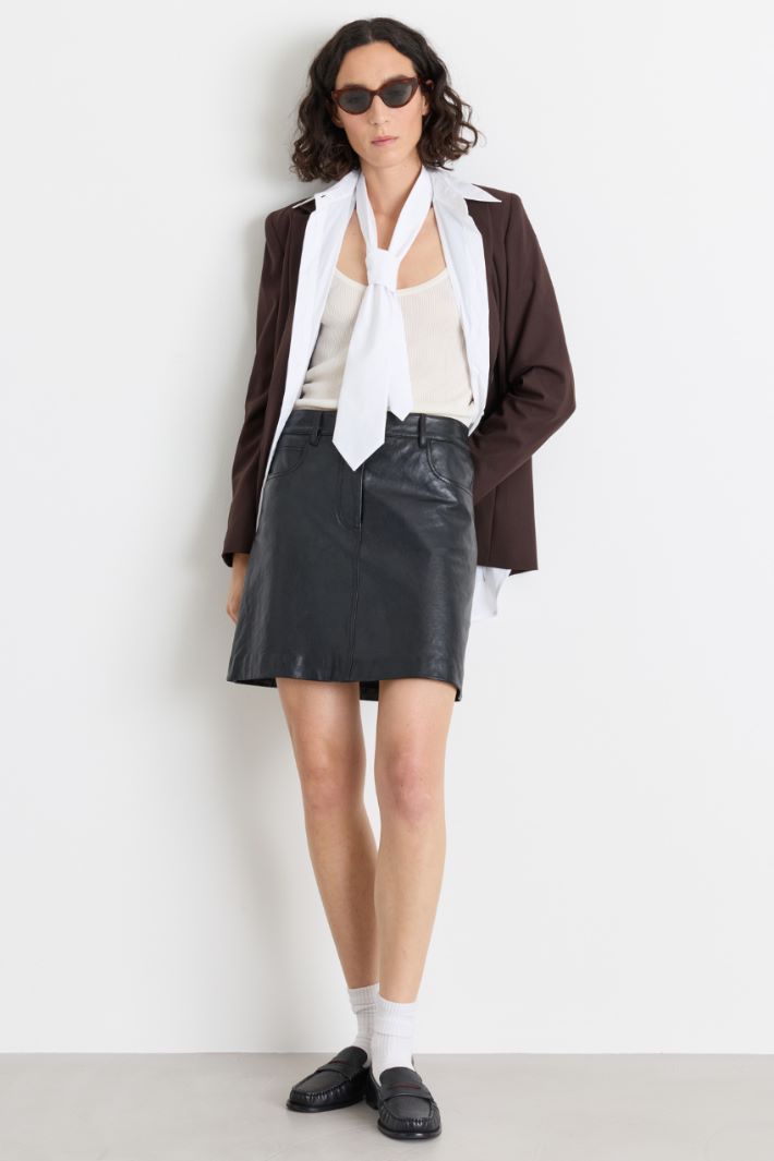 Blazer in twill stretch - MARRONE - Intrend