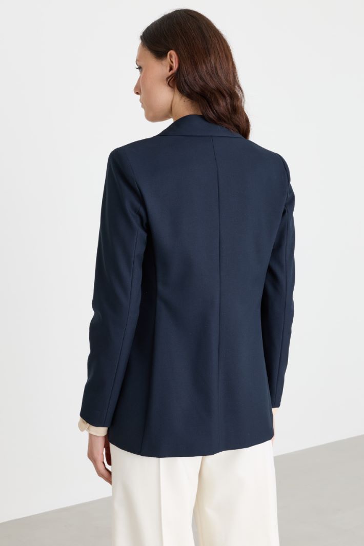 Blazer in twill stretch - BLU - Intrend - 4