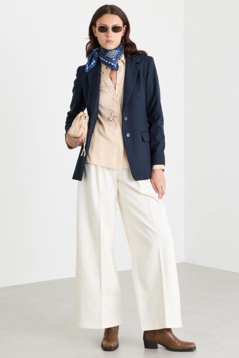 Blazer de twill elástico - Intrend