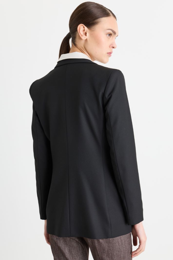 Blazer in twill stretch - NERO - Intrend - 4