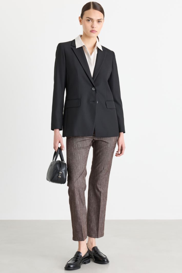 Blazer in twill stretch - NERO - Intrend