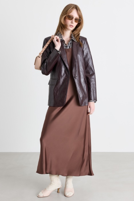 Blazer in tessuto spalmato - Intrend