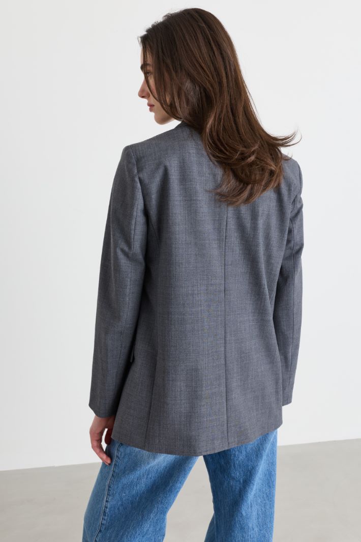 Stretch-Blazer - GRAU - Intrend - 4
