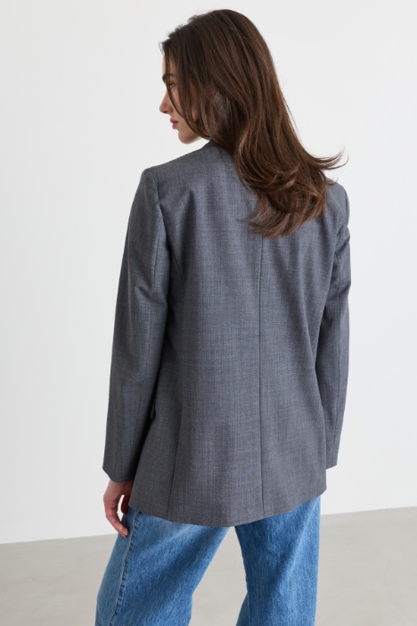 Blazer in tela di misto lana stretch
