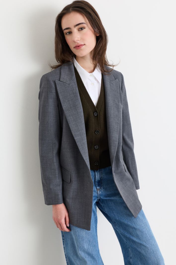 Stretch-Blazer - GRAU - Intrend - 2