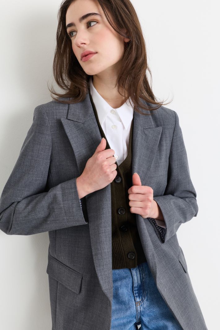 Stretch-Blazer - GRAU - Intrend - 3