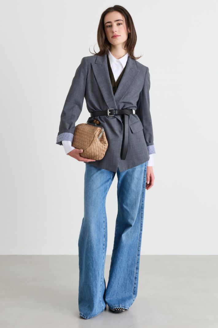 Stretch-Blazer - GRAU - Intrend