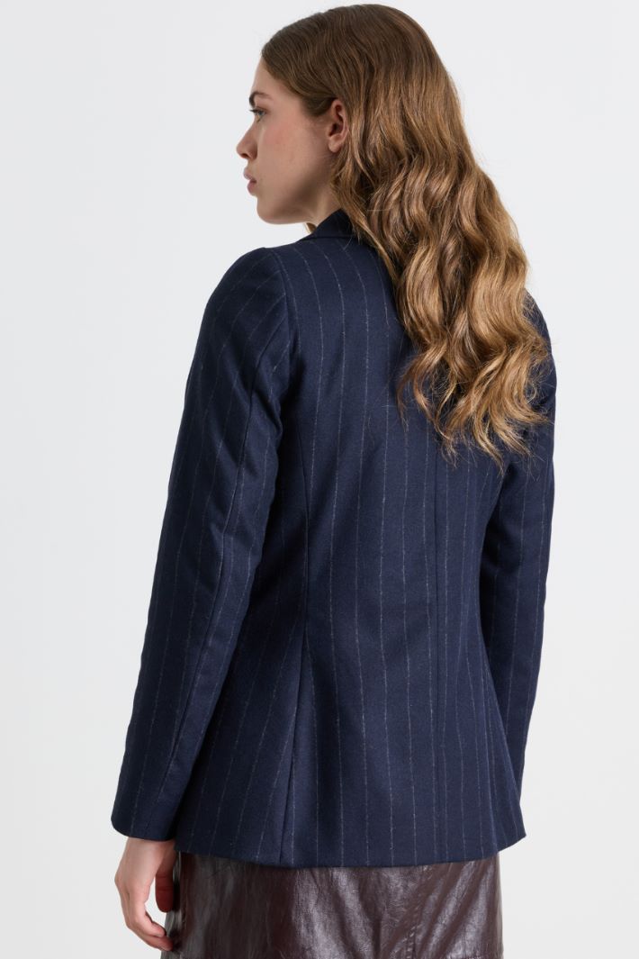 Blazer doppiopetto con chiusura diagonale - BLU - Intrend - 4
