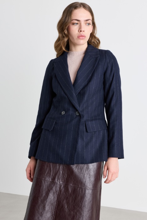 Asymmetric double-breasted blazer - Intrend
